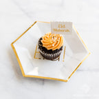 Hexagon Marble Happy Eid Dessert Plates (Set Of 12) Decor
