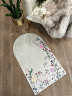 Floral Velvet Prayer Mat – Soft Anti-Slip Islamic Rug with Carrying Case