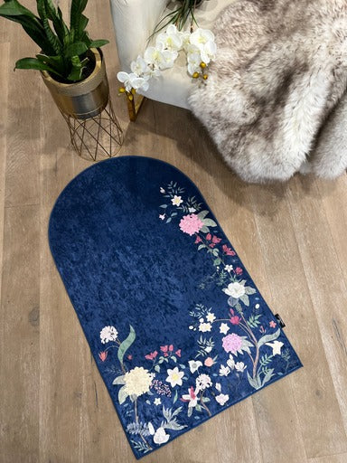 Bundle Floral crushed velvet Prayer Mat + Quran