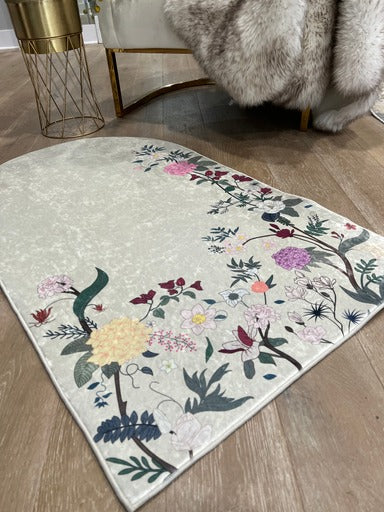 Floral Velvet Prayer Mat – Soft Anti-Slip Islamic Rug with Carrying Case