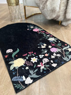Floral Velvet Prayer Mat – Soft Anti-Slip Islamic Rug with Carrying Case