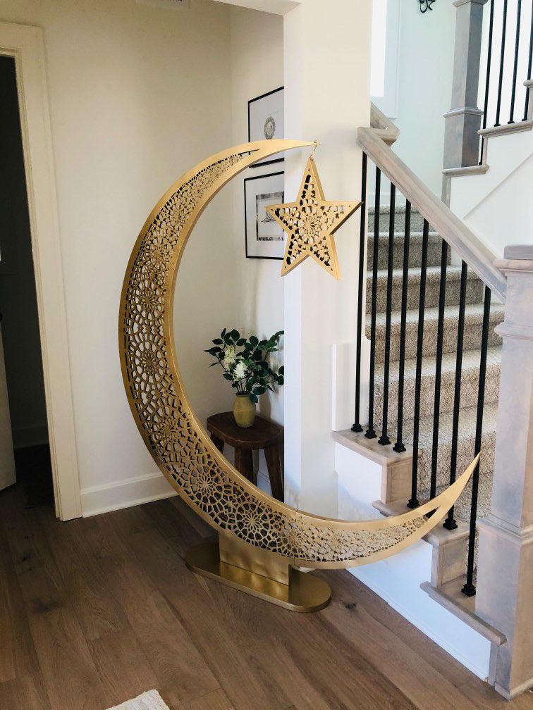 Crescent Decor Eid Moon Tree Hilal