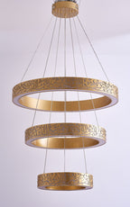 Illuminate with Faith: 3 Qul LED Ring Chandelier.