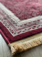 Turkish Hand-Woven Prayer Mat Rug – Large Salah Namaz Islamic Muslim Carpet 50x31”