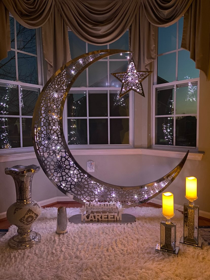 Crescent Decor Eid Moon Tree Hilal