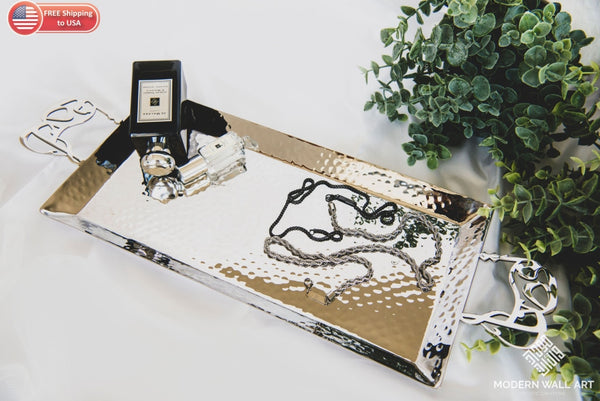 Itfathal Hammered Tray Table Decor