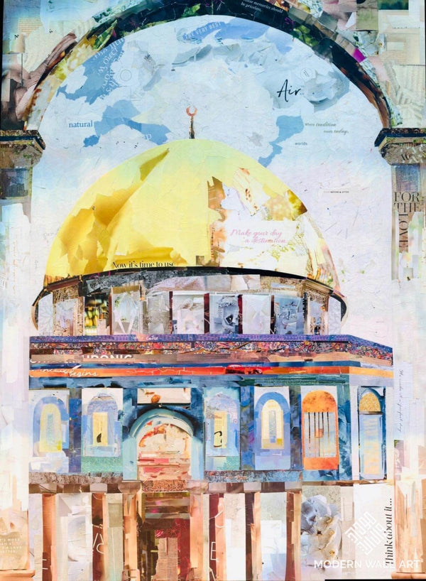 Masjid Al Aqsa Collage - Modern Wall Art