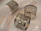 Moroccan Designed Stainless Steel Napkin Rings Set Of 4 With Gift Box