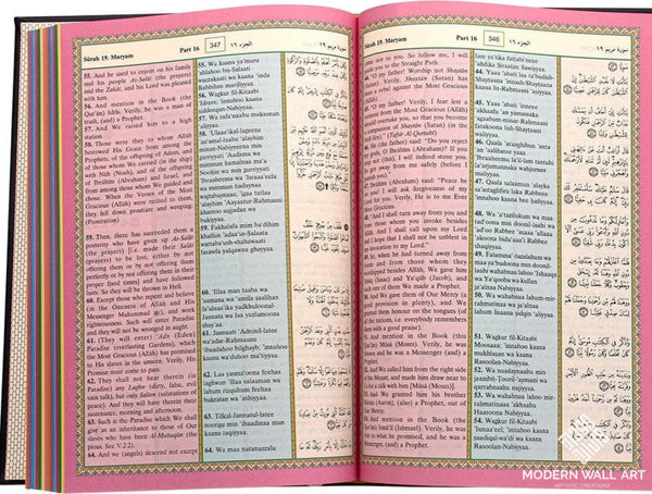 Noble Quran With Transliteration And Translation | Large Size Books