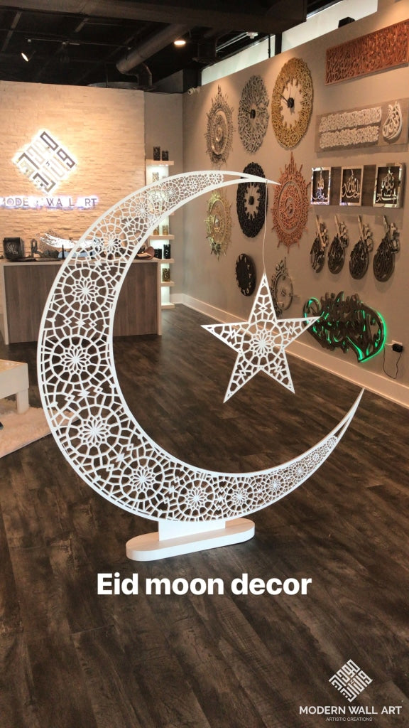 Crescent Ramadan Eid Moon Tree Hilal in 3ft to 5ft size - Modern Wall Art