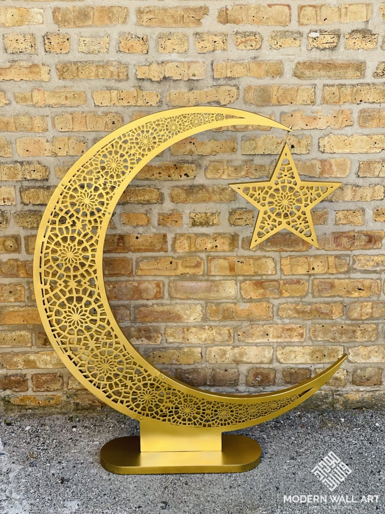 Pre-Order Crescent Ramadan Eid Moon Tree Hilal In 3Ft To 5Ft Size (February Delivery) Matte Gold