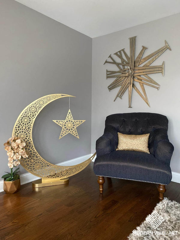 Crescent Ramadan Flower Moon Decorative piece Ramadan Decoration –  MehsKreations LLC