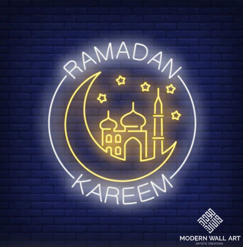 Ramadan Kareem Neon LED Light – Modern Wall Art