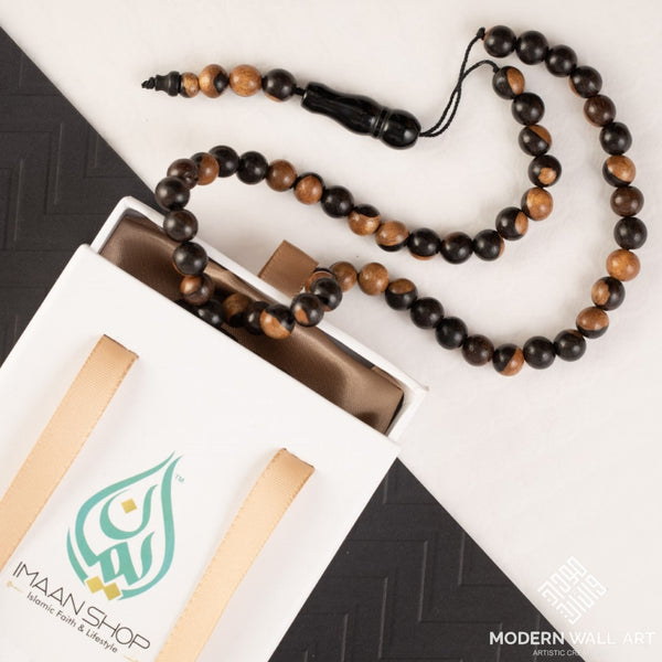 Ramadan 2022 - Récompense Rewarding Companion African Ebony Prayer Beads Misbaha Premium Quality 99