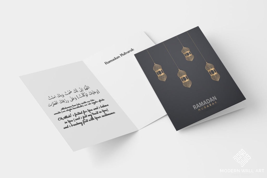 Set Of 2 Ramadan & Eid Mubarak Greeting Cards