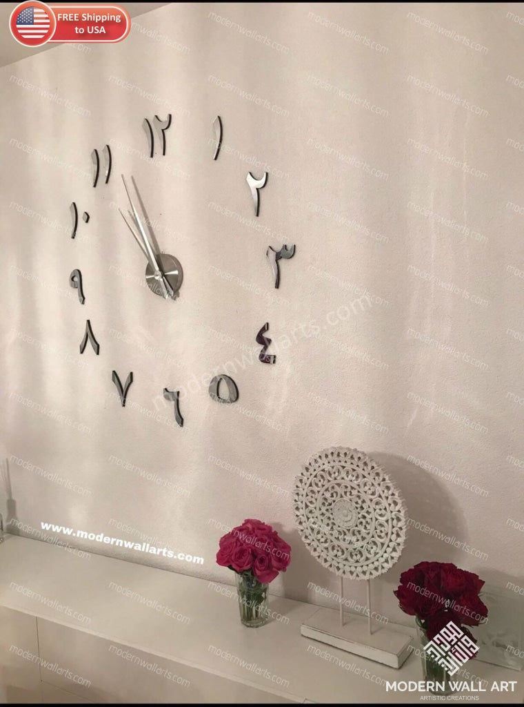 Simple Arabic Number Clock (clock hand NOT included) - Modern Wall Art
