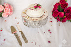 Stainless Steel Calligraphy Cake Stand Table Decor