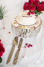 Stainless Steel Calligraphy Cake Stand Table Decor
