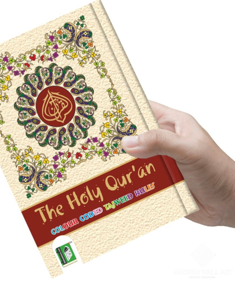 The Holy Quran Colour Coded Tajweed Rules (Indo-Pak)- 14 X 20 Cm Medium Size (15 Line)