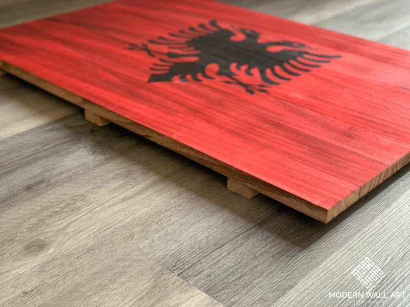 Final SALE 2020 Wood Pallet Albanian Eagle Flag 50% OFF - Modern Wall Art